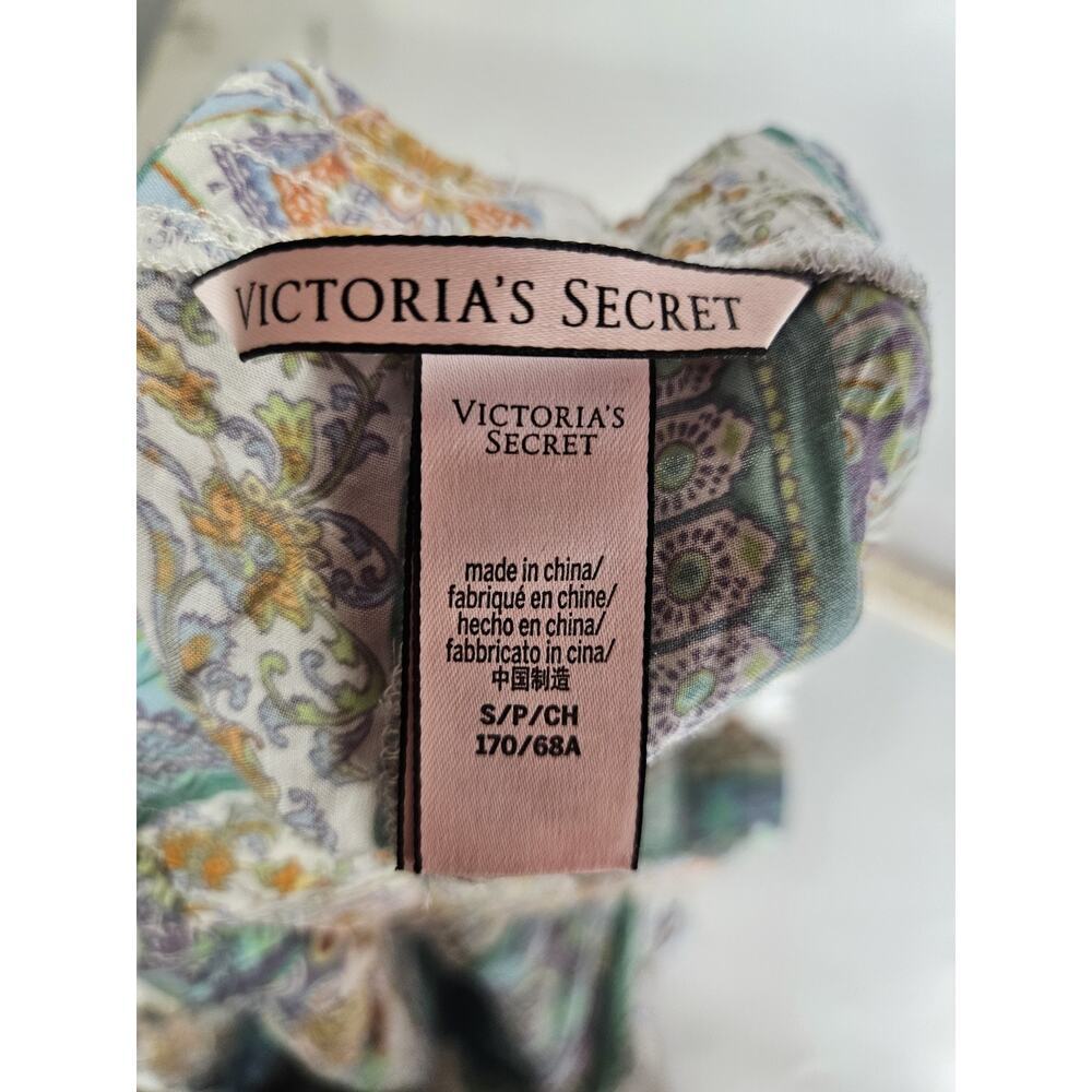 Victoria Secret Lounge Pants Womens Size XS Paisley Print Elastic Waist Wide - Picture 5 of 6